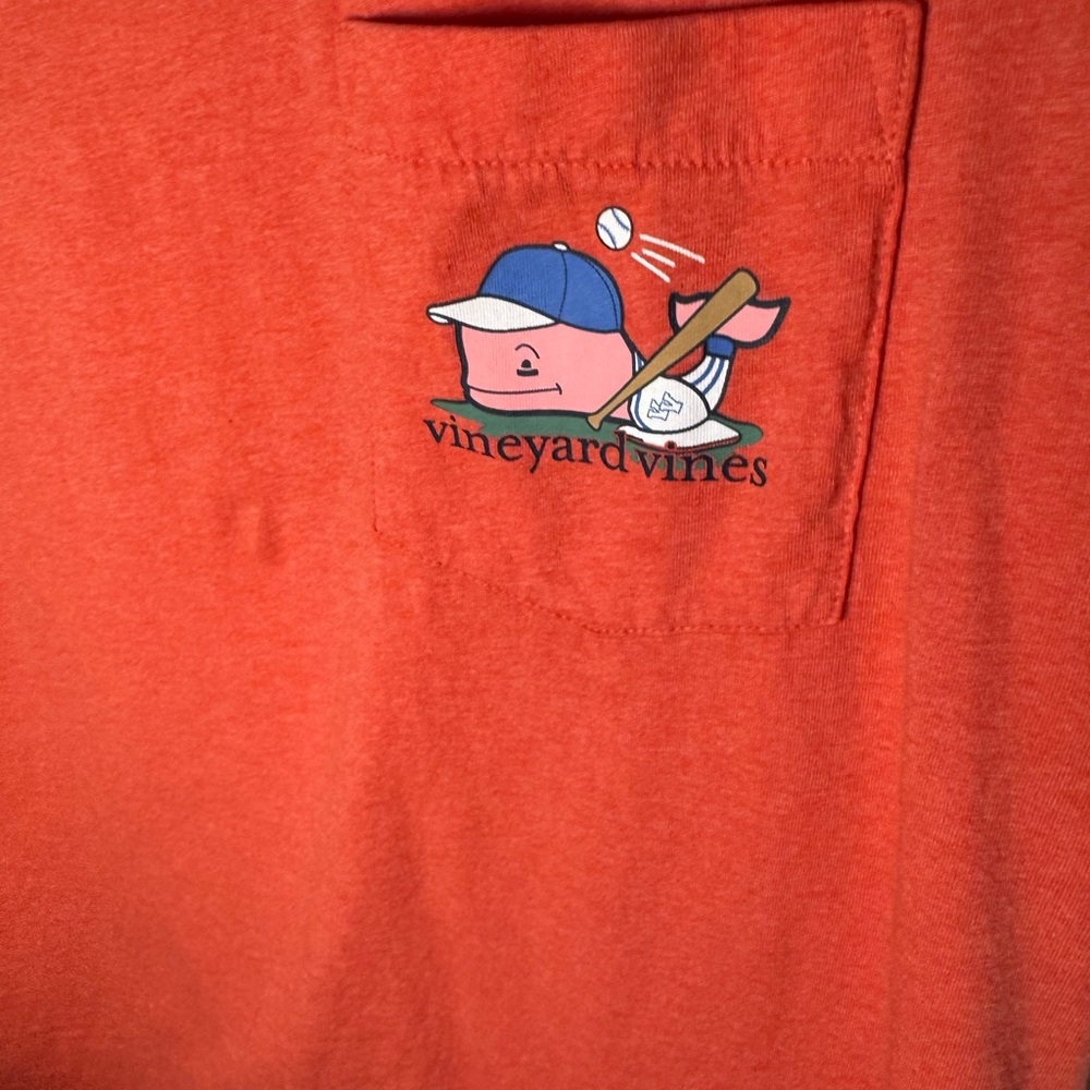 Vineyard Vines Coral Baseball Graphic Tee - Picture 3 of 4